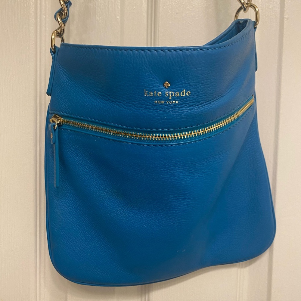 Kate Spade Blue Zipper Crossbody
